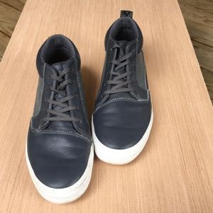 Toms Men's Grey Leather Mid Shoes